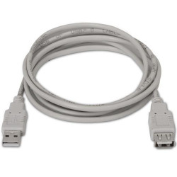 (A101-0012) AISENS CABLE USB 2.0 TIPO A/M - A/H BEIGE 1