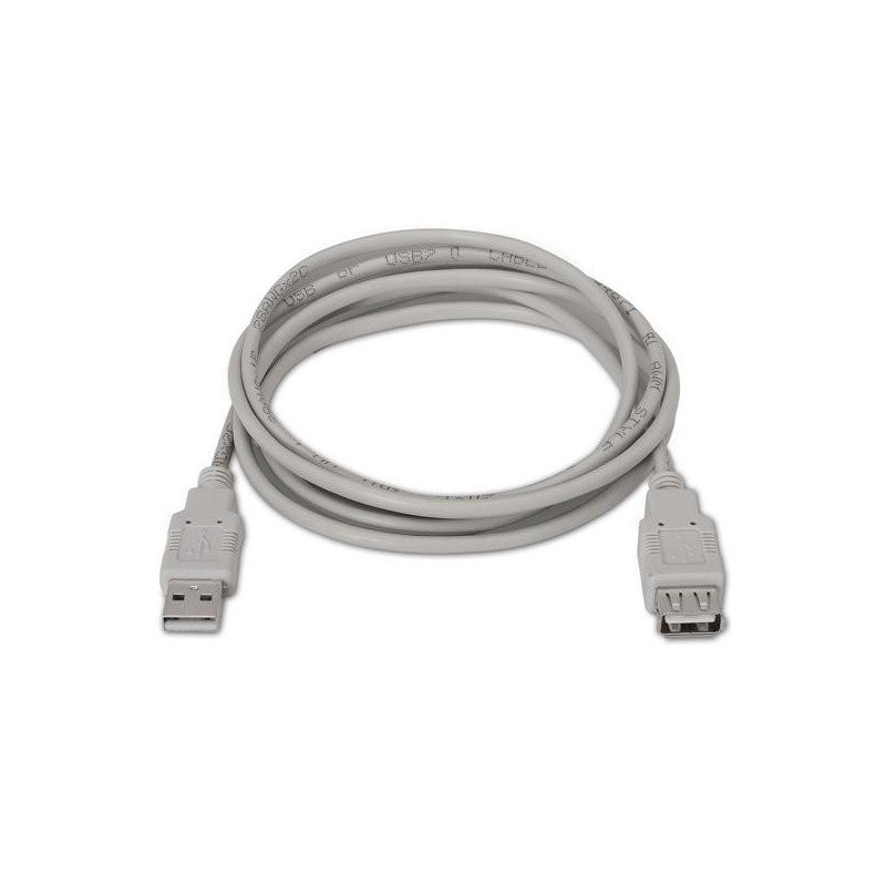 (A101-0012) AISENS CABLE USB 2.0 TIPO A/M - A/H BEIGE 1