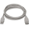 (A101-0012) AISENS CABLE USB 2.0 TIPO A/M - A/H BEIGE 1