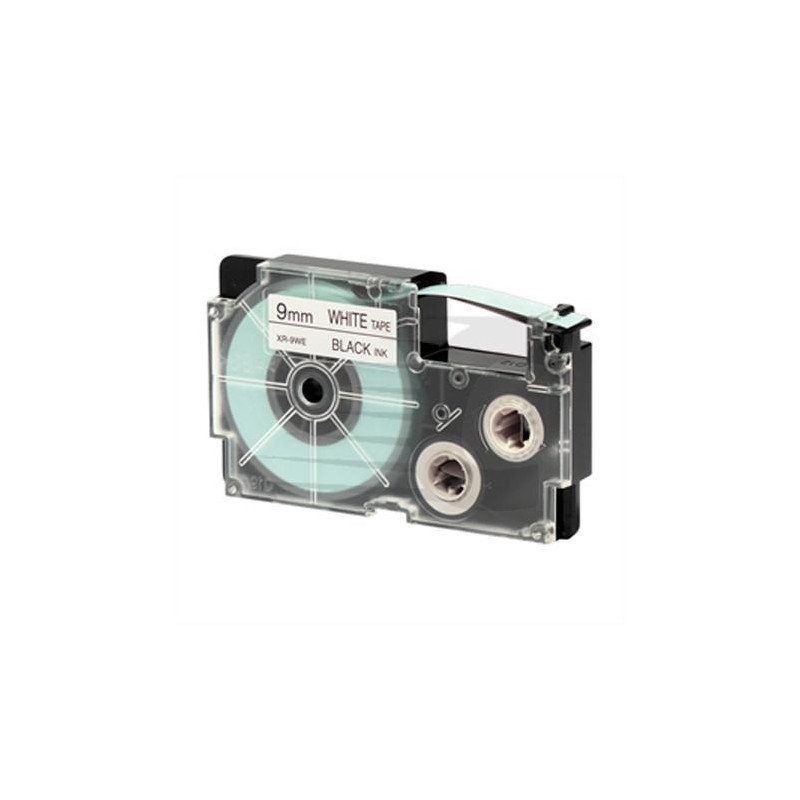 (XR-9WE1) CASIO CINTA IMPRESIÓN DE NAILON 8M X 9MM NEGRO/BLANCO