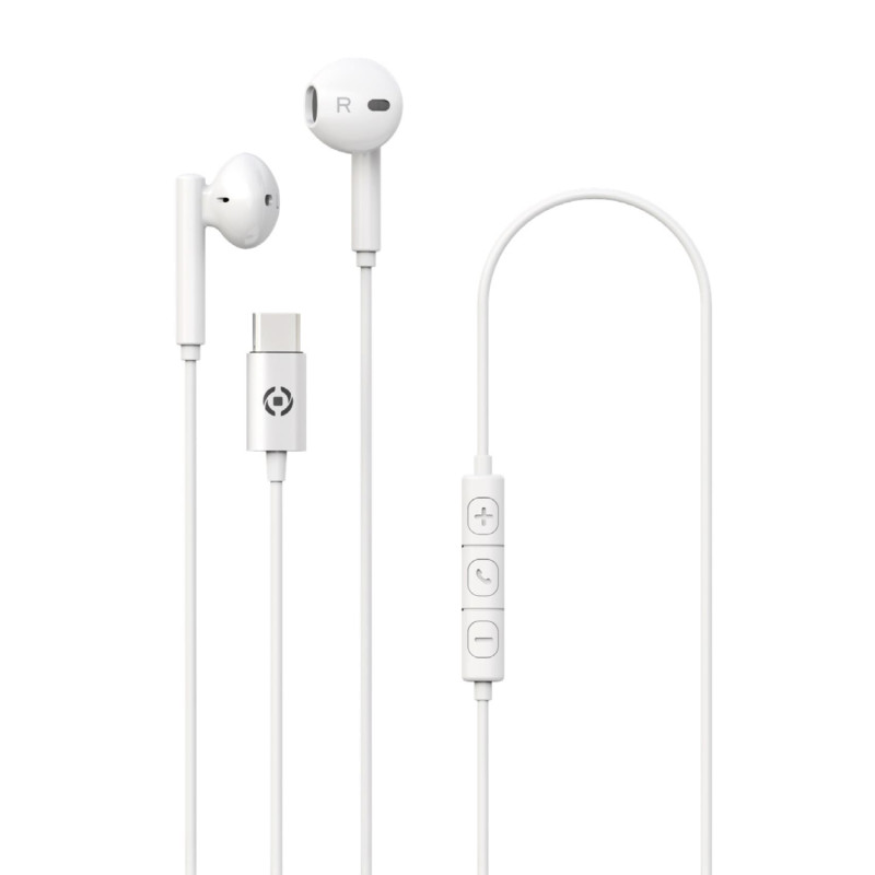 (UP1100TYPECWH) CELLY AURICULAR UNIVERSAL USB-C CON MICROFONO BLANCO
