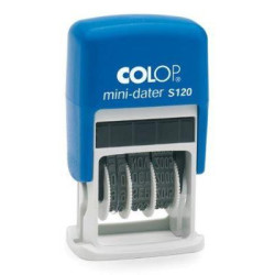 (104691) COLOP SELLO PRINTER S120 4MM FECHA ESPAÑOL AZUL/NEGRO