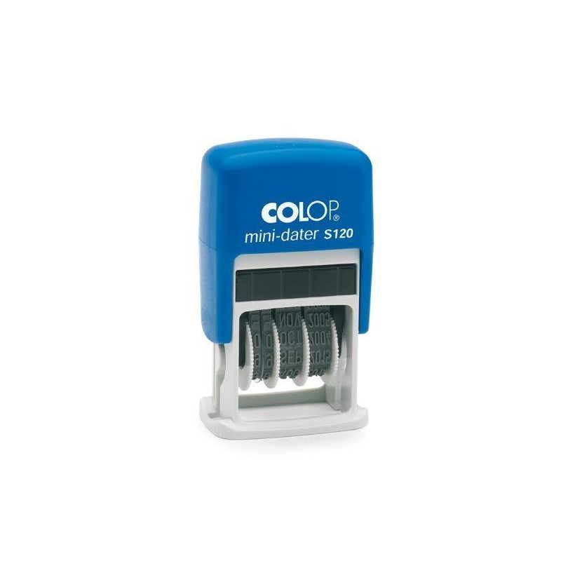 (104711) COLOP SELLO S 120 4MM CATALAN AZUL/NEGRA