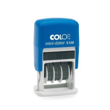 (104711) COLOP SELLO S 120 4MM CATALAN AZUL/NEGRA