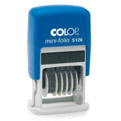 (104941) COLOP SELLO PRINTER S126 4MM NUMERADOR ESPAÑOL AZUL/NEGRO