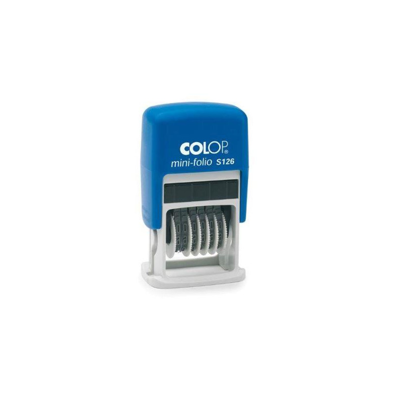 (104941) COLOP SELLO PRINTER S126 4MM NUMERADOR ESPAÑOL AZUL/NEGRO