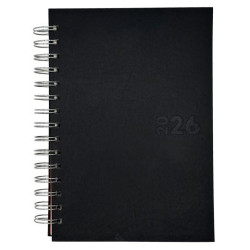 (25002532) DIDEX AGENDA BOSTON ESPIRAL 21DZ 14.5X21CM NEGRO 2026