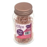 (50687) DOHE CLIPS METÁLICOS 50MM ROSE GOLDEN BOTE DE CRISTAL CON TAPA 60 UD