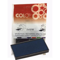 (107225) COLOP ALMOHADILLA E/50/1 AZUL BLISTER -2U-