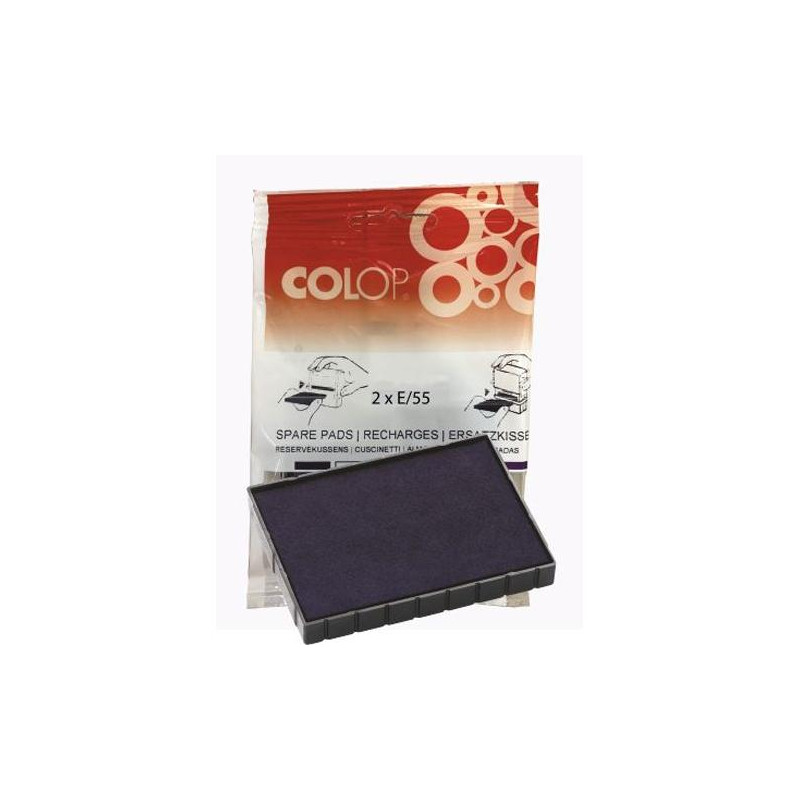 (107265) COLOP ALMOHADILLA E/55 AZUL BLISTER -2U-