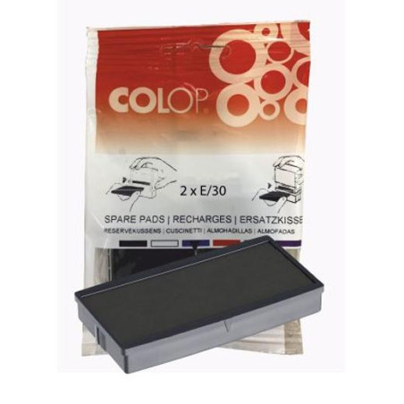 (107183) COLOP ALMOHADILLA E/30 NEGRO BLISTER -2U-