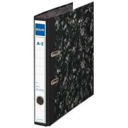 (09123) DOHE ARCHIVADOR PALANCA ARCHINOVO FOLIO LOMO ESTRECHO CON RADO CARTÓN FORRADO NEGRO JASPEADO