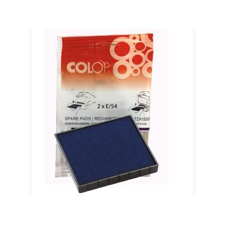 (107324) COLOP ALMOHADILLA E/54 AZUL BLISTER -2U-