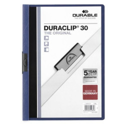 (220007) DURABLE CARPETA DOSSIER PINZA DURACLIP 30 AZUL OSCURO A4 -25U-