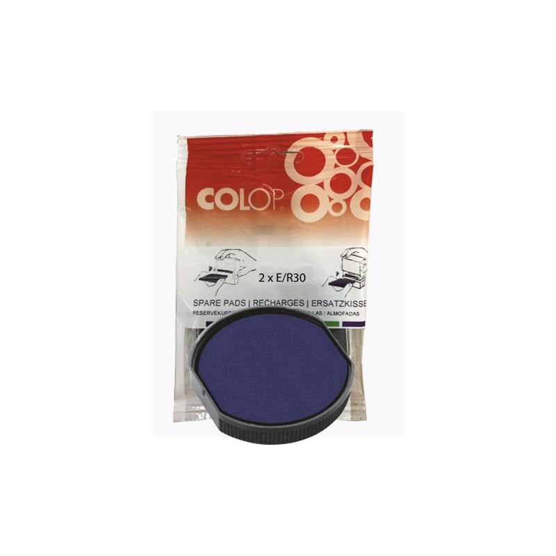 (107386) COLOP ALMOHADILLA E/R30 AZUL BLISTER -2U-