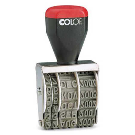 (108681) COLOP SELLO 05000 FECHADOR MANUAL 5MM ESPAÑOL ROJO