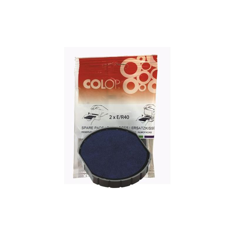 (107406) COLOP ALMOHADILLA E/R40 AZUL BLISTER -2U-