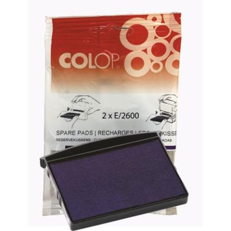 (107793) COLOP ALMOHADILLA E/2600 AZUL BLISTER -2U-