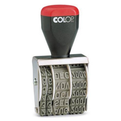 (108681) COLOP SELLO 05000 FECHADOR MANUAL 5MM ESPAÑOL ROJO