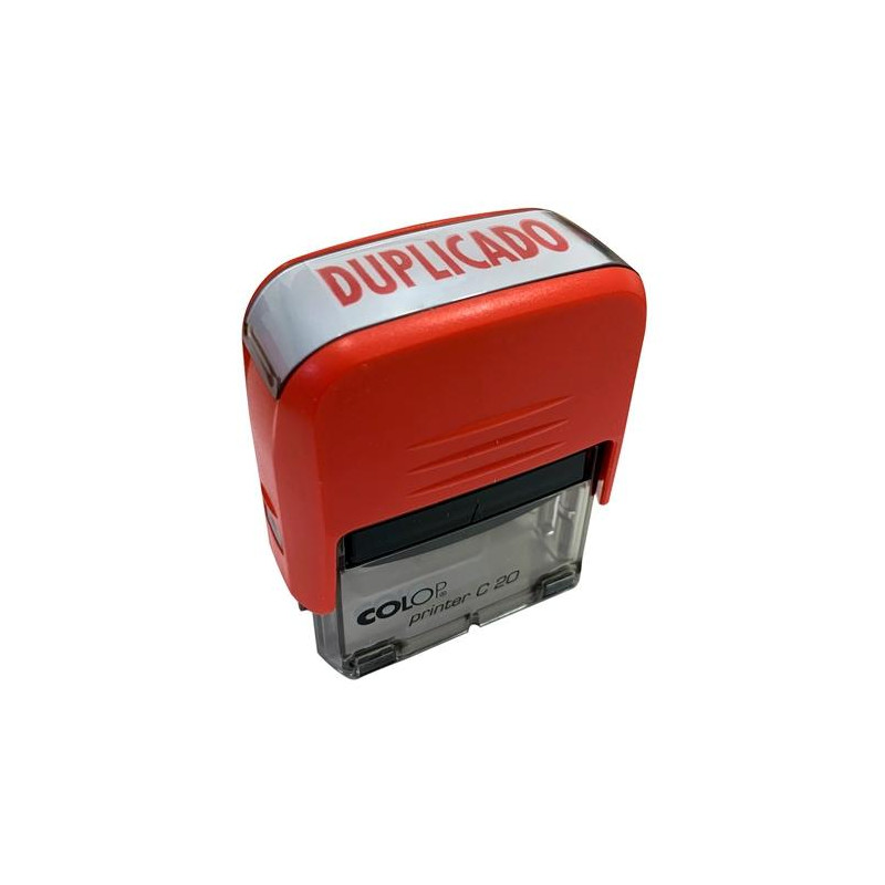(141685) COLOP SELLO PRINTER C20 FORMULA " DUPLICADO " ALMOHADILLA E/20 14X38MM ROJO