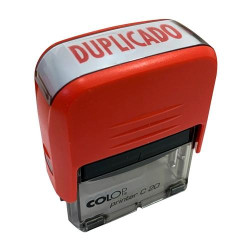 (141685) COLOP SELLO PRINTER C20 FORMULA " DUPLICADO " ALMOHADILLA E/20 14X38MM ROJO