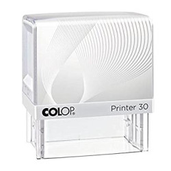 (144607) COLOP PRINTER 30 G7 18X47MM BLANCO/AZUL NO INCLUYE PLACA DE TEXTO PERSONALIZADA