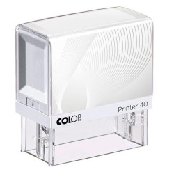 (144772) COLOP PRINTER 40 G7 23X59MM BLANCO/AZUL NO INCLUYE PLACA DE TEXTO PERSONALIZADA