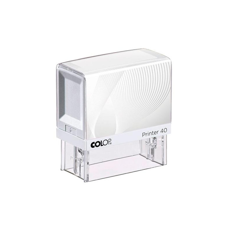 (144772) COLOP PRINTER 40 G7 23X59MM BLANCO/AZUL NO INCLUYE PLACA DE TEXTO PERSONALIZADA