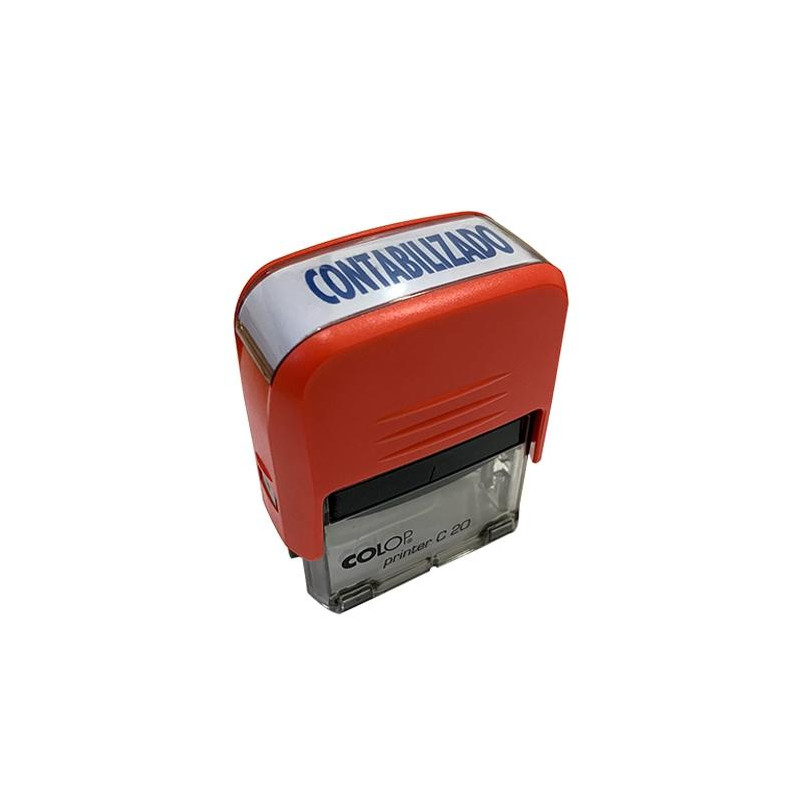 (151712) COLOP SELLO PRINTER C20 FORMULA " CONTABILIZADO " ALMOHADILLA E/20 14X38MM AZUL
