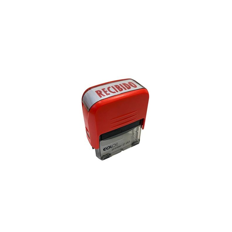 (500700R) COLOP SELLO PRINTER C20 FORMULA " RECIBIDO " ALMOHADILLA E/20 14X38MM ROJO