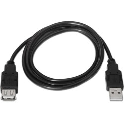 (A101-0015) AISENS CABLE USB 2.0 TIPO A/M - A/H NEGRO 1