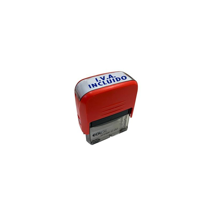 (500688) COLOP SELLO PRINTER C20 FORMULA " IVA INCLUIDO " ALMOHADILLA E/20 14X38MM ROJO