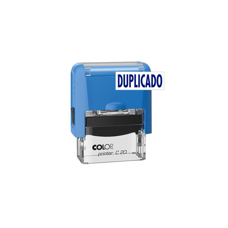 (501097) COLOP SELLO PRINTER C20 FORMULA " DUPLICADO " ALMOHADILLA E/20 14X38MM AZUL
