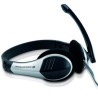 (CCHATSTAR2) CONCEPTRONIC AURICULARES BIAURAL ESTEREO MICRÓFONO FLEXIBLE C/ JACK 3.5 MM PLATA