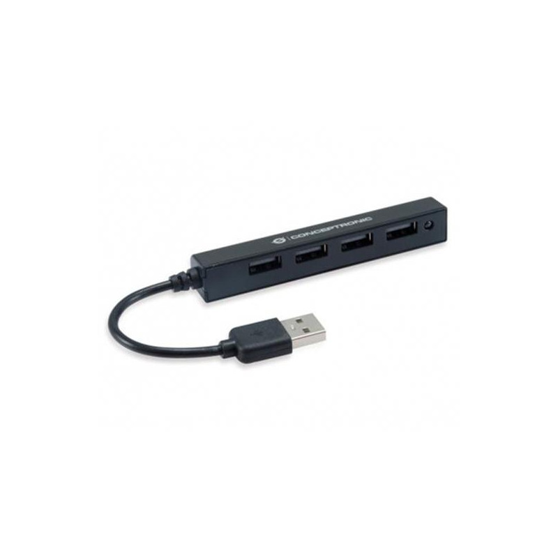 (HUBBIES05B) CONCEPTRONIC HUB USB 2.0 4 PUERTOS