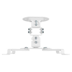 (CP03TSR-129) AISENS SOPORTE UNIVERSAL GIRATORIO INCLINABLE DE TECHO PARA PROYECTOR BLANCO