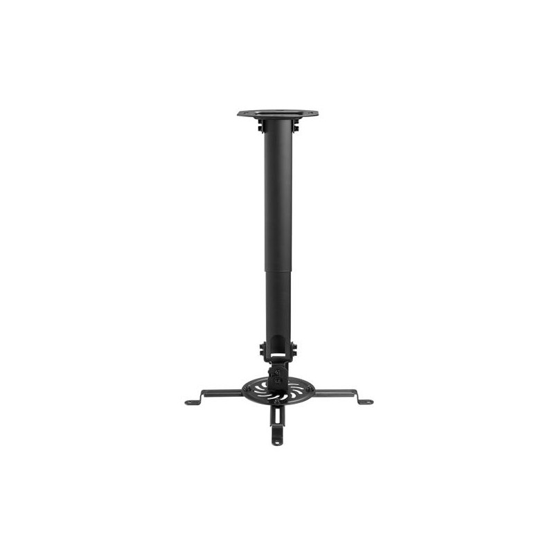 (CP04TSRE-131) AISENS SOPORTE UNIVERSAL GIRATORIO INCLINABLE Y EXTENSIBLE  DE TECHO PARA PROYECTOR NEGRO