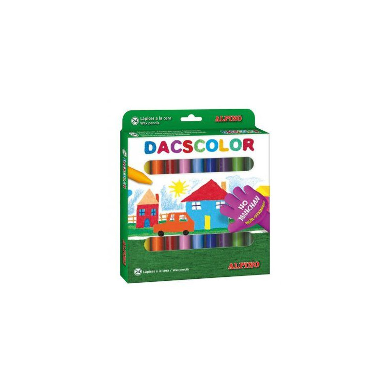 (DC050295) DACS DACSCOLOR CERAS 80MM SEMIBLANDAS NO MANCHAN SURTIDOS -ESTUCHE DE 24U-