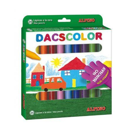 (DC050295) DACS DACSCOLOR CERAS 80MM SEMIBLANDAS NO MANCHAN SURTIDOS -ESTUCHE DE 24U-