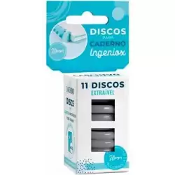 (66144008) CARCHIVO ESTUCHE 11 DISCOS PARA CUADERNO INGENIOX 30MM PLÁSTICO GRIS