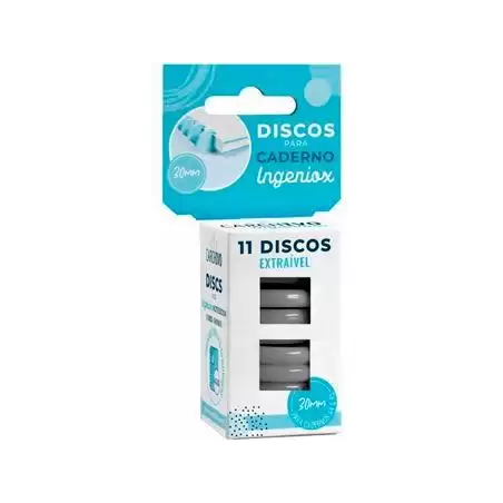 (66144008) CARCHIVO ESTUCHE 11 DISCOS PARA CUADERNO INGENIOX 30MM PLÁSTICO GRIS