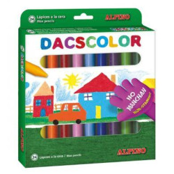 (DC050295) DACS DACSCOLOR CERAS 80MM SEMIBLANDAS NO MANCHAN SURTIDOS -ESTUCHE DE 24U-
