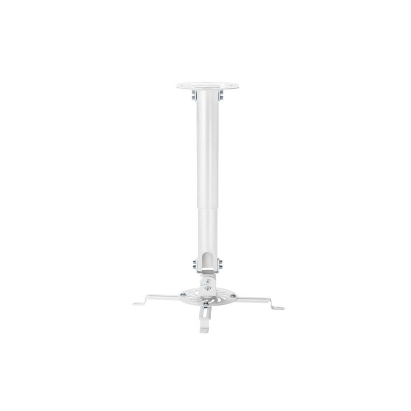 (CP04TSRE-133) AISENS SOPORTE UNIVERSAL GIRATORIO INCLINABLE Y EXTENSIBLE DE TECHO PARA PROYECTOR BLANCO