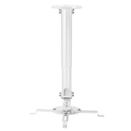 (CP04TSRE-133) AISENS SOPORTE UNIVERSAL GIRATORIO INCLINABLE Y EXTENSIBLE DE TECHO PARA PROYECTOR BLANCO