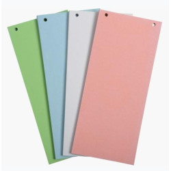 (13495B) EXACOMPTA SEPARADORES CARTULINA RECICLADA 105X240MM PAQUETE 100 FICHAS COLORES SURTIDOS