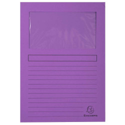 (50101E) EXACOMPTA SUBCARPETA A4 FOREVER CON VENTANA VIOLETA 120GR -100U-