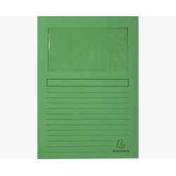 (50103E) EXACOMPTA SUBCARPETA A4 FOREVER CON VENTANA VERDE 120GR -100U-