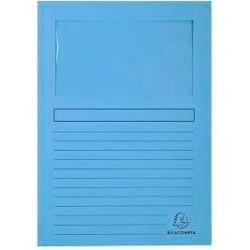 (50106E) EXACOMPTA SUBCARPETA A4 FOREVER CON VENTANA AZUL CLARO 120GR -100U-