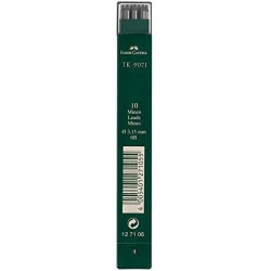 (127106) FABER CASTELL MINAS TK 9071 DIBUJO 3,15MM 6B ESTUCHE 10 UD NEGRO INTENSO