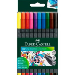 (151610) FABER CASTELL ROTULADORES GRIP FINEPEN 0,4MM ESTUCHE DE 10 C/SURTIDOS